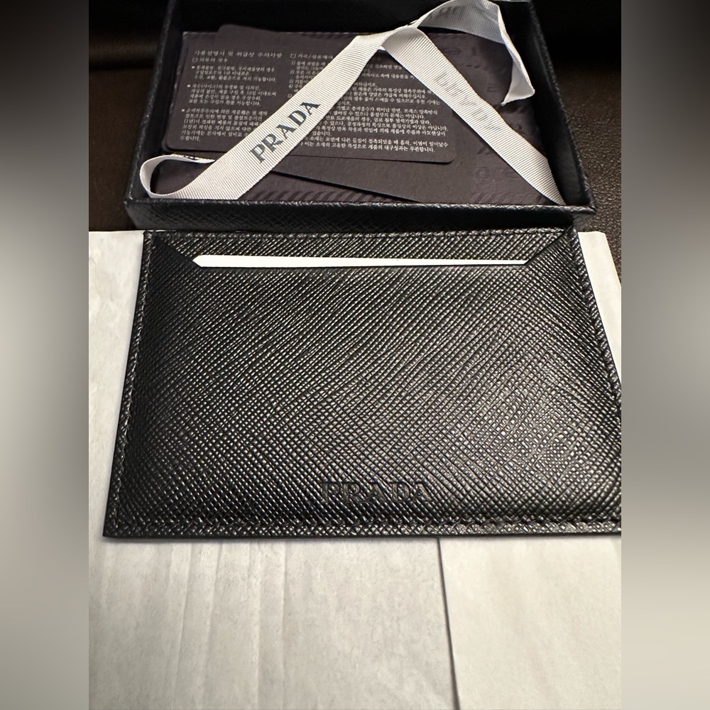 Authentic Prada Saffiano Leather Card Holder